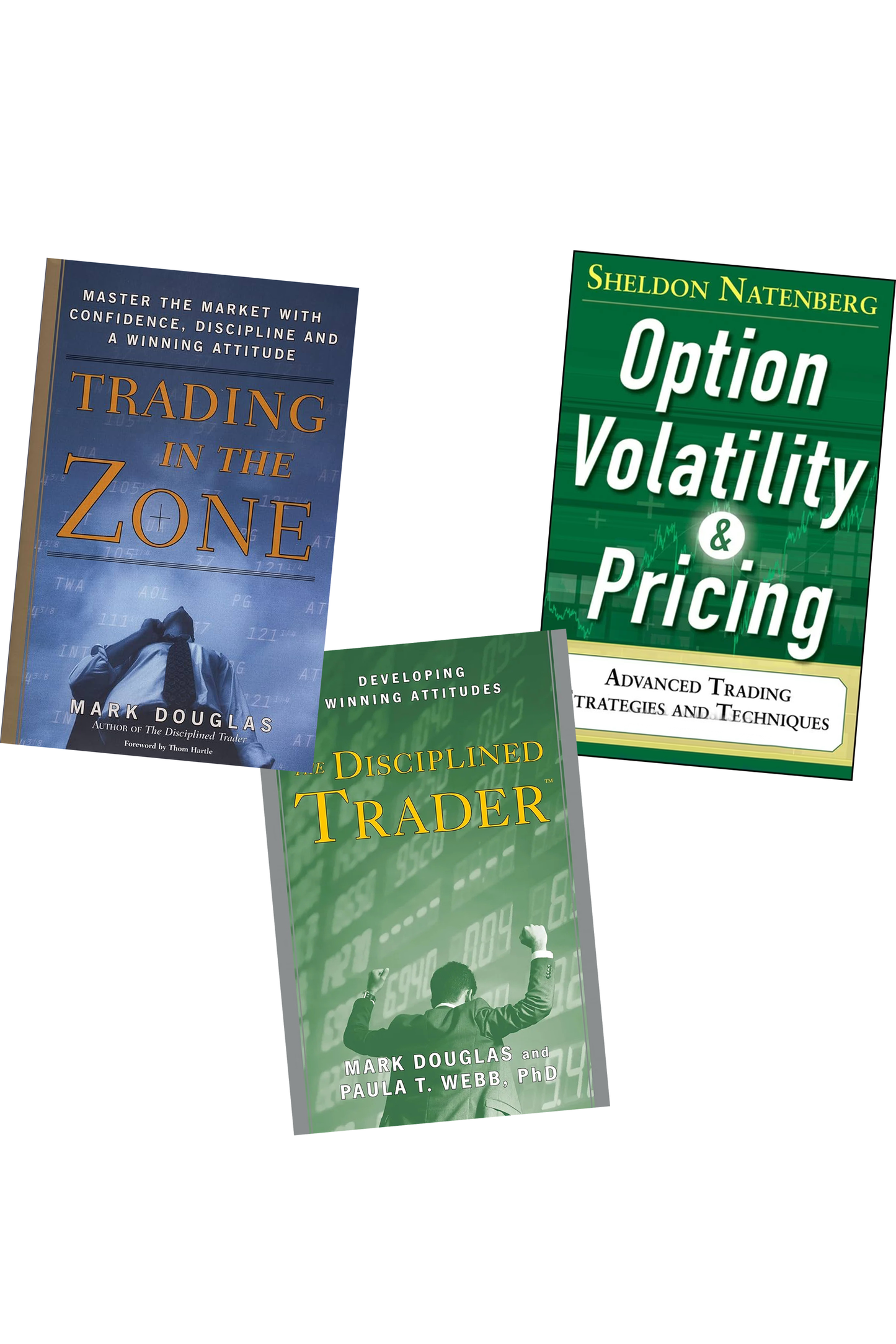 Trading Mastery Hardcover Combo: Trading in the Zone, The Disciplined Trader, and Option Volatility & Pricing 2nd Edition.